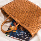 bamboo leather bag - book - Image 3