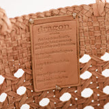 natural wicker leather bag - book - Image 5