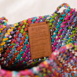 rainbow woven large leather bag - book - Image 4