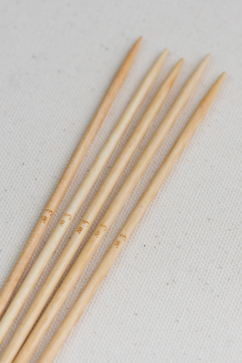 birch double pointed knitting needles