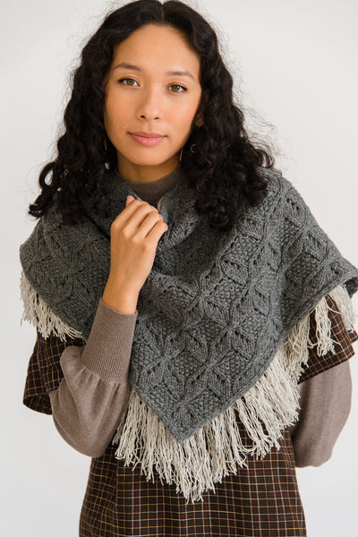 Sila Double Sided Shawl Knitting Pattern Designed by Denise Otter