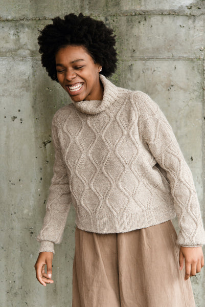 Tessa Pullover Sweater Knitting Pattern by Hanna Maciejewska