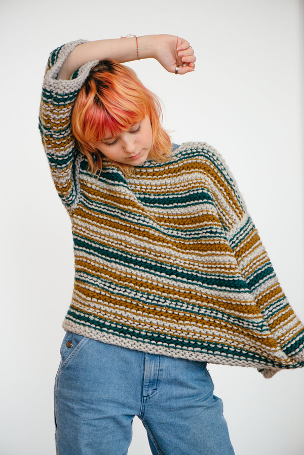 rectangle #8 / striped pullover