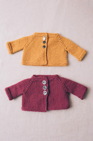 doll cardigan knitting pattern Quince Co