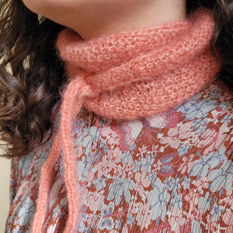 seed stitch scarflette knit kit