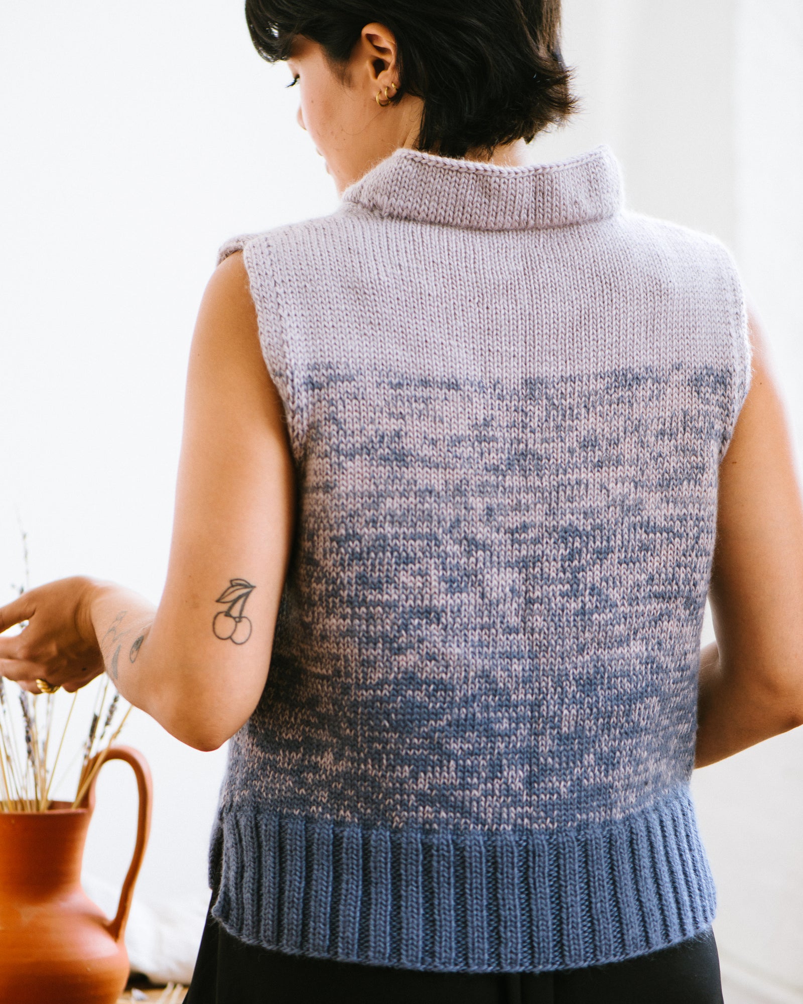 Fuji Sweater Vest Knitting Pattern by Keiko Kikuno – Quince & Co.