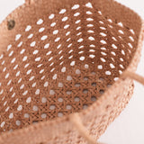 natural wicker leather bag - book - Image 2