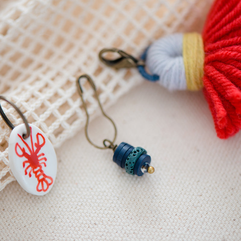 lobster buoy stitch markers