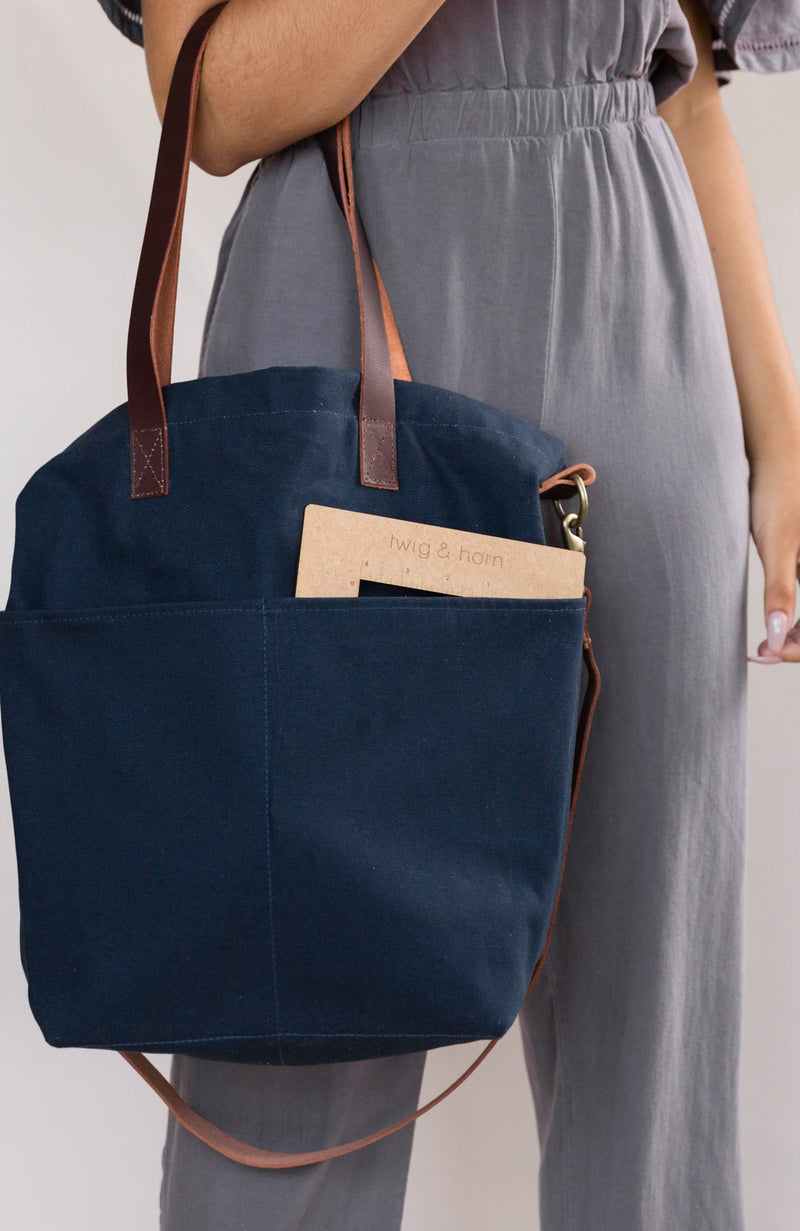 canvas crossbody project tote