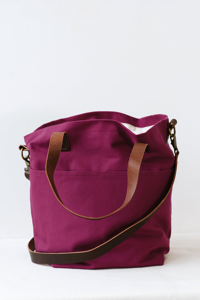 canvas crossbody project tote