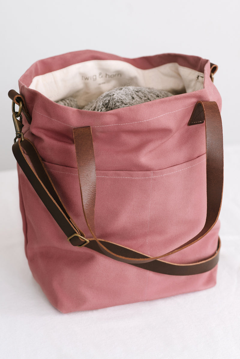 canvas crossbody project tote