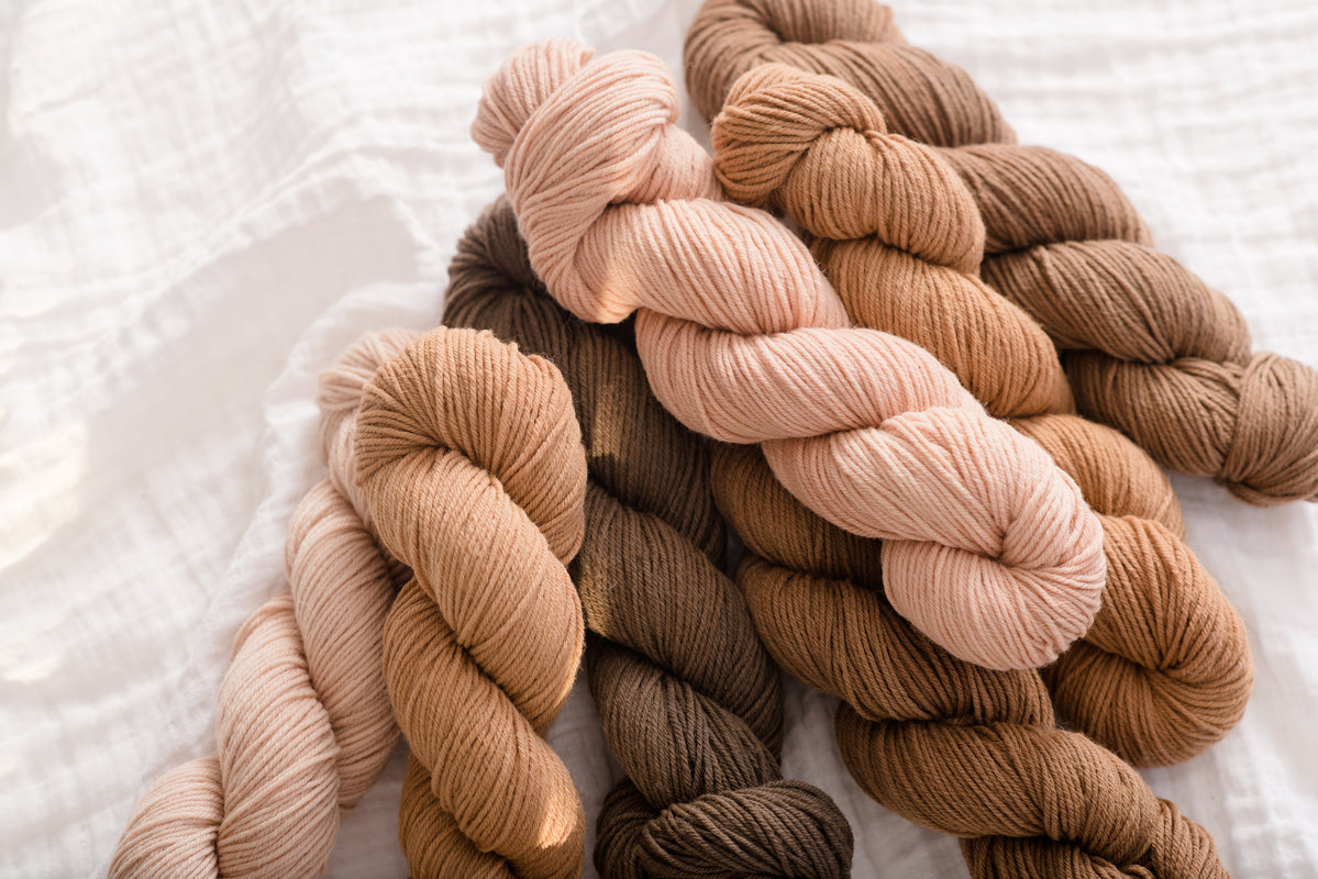 Wool, cotton and other natural yarns and pretty knitting