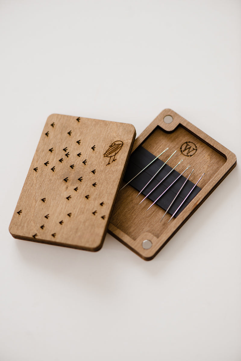 Magnetic Wooden Needle Case