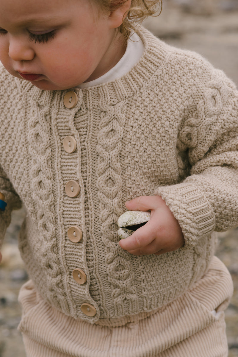 lunenburg cardigan and cap