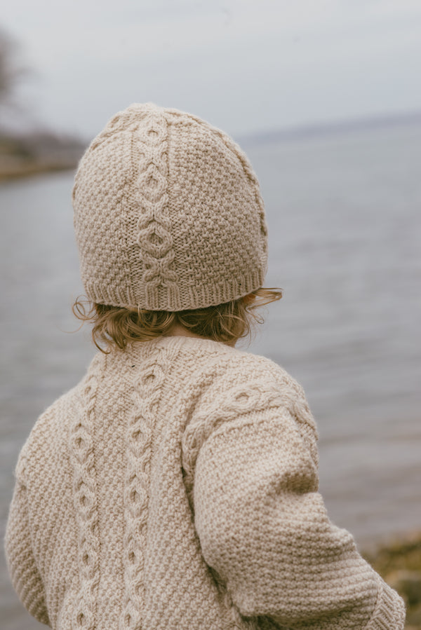 lunenburg cardigan and cap