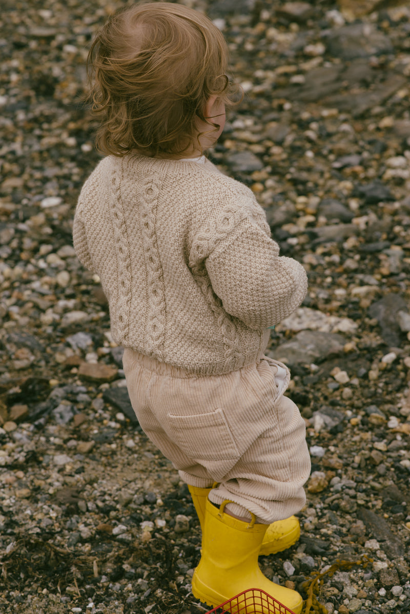 lunenburg cardigan and cap