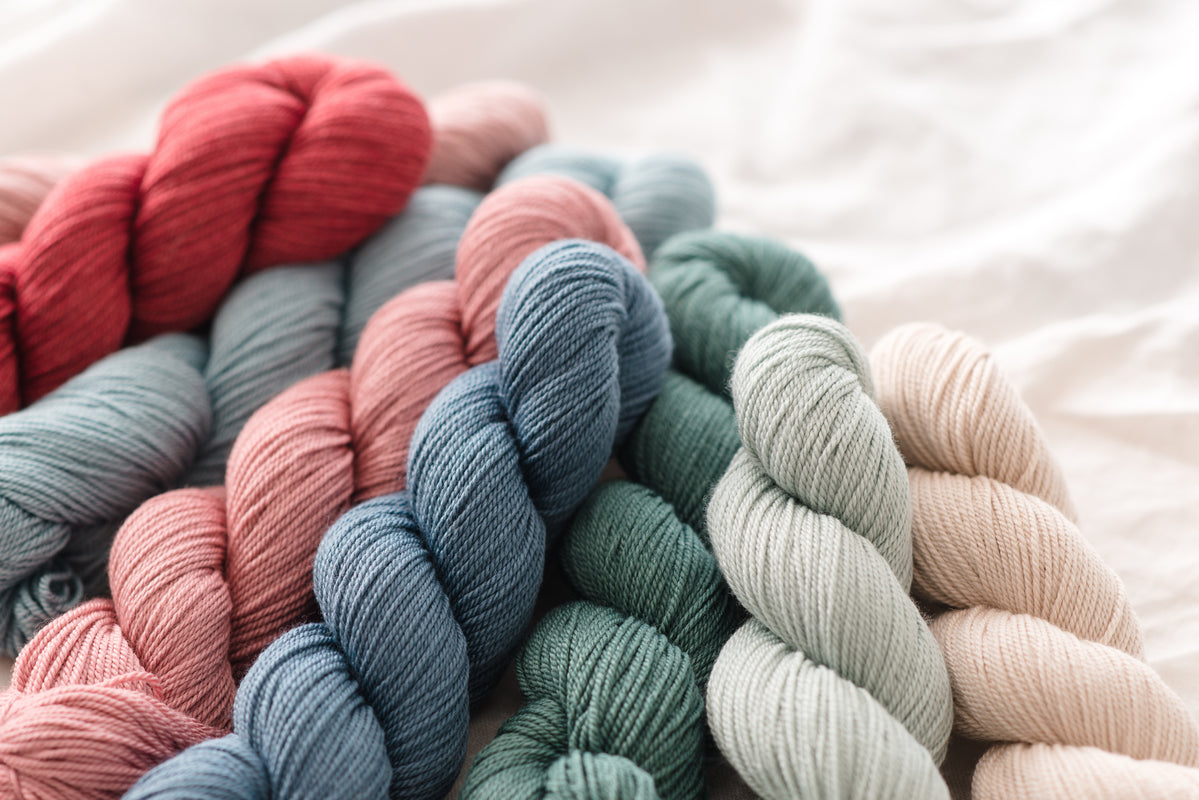 Wool, cotton and other natural yarns and pretty knitting patterns