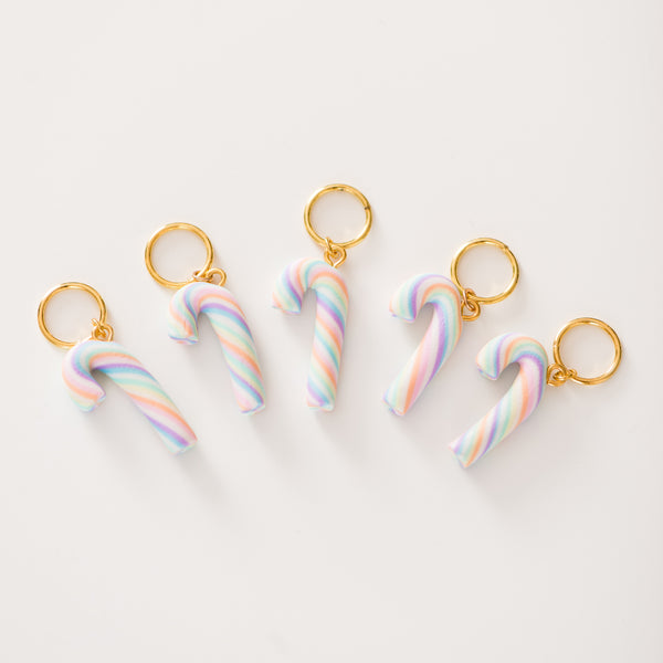 candy cane stitch markers