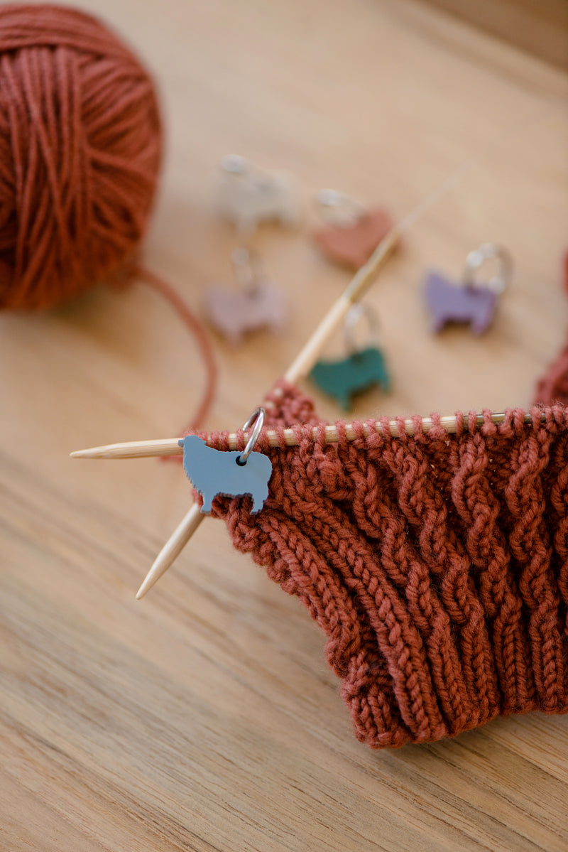 acrylic sheep stitch marker set