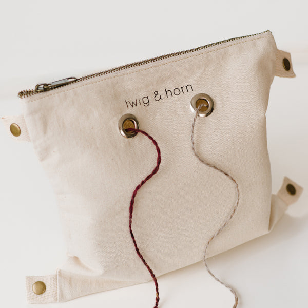 Twig & Horn Canvas Crossbody Project Tote – Quince & Co.