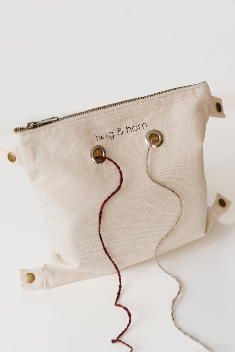 Twig & Horn Canvas Crossbody Project Tote – Quince & Co.