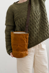 waxed canvas bucket bag - book - Image 2