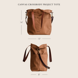 canvas crossbody project tote - book - Image 24