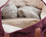 waxed canvas crossbody tote - book - Image 12