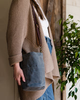 waxed canvas bucket bag - book - Image 2