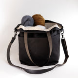 waxed canvas crossbody tote - book - Image 15