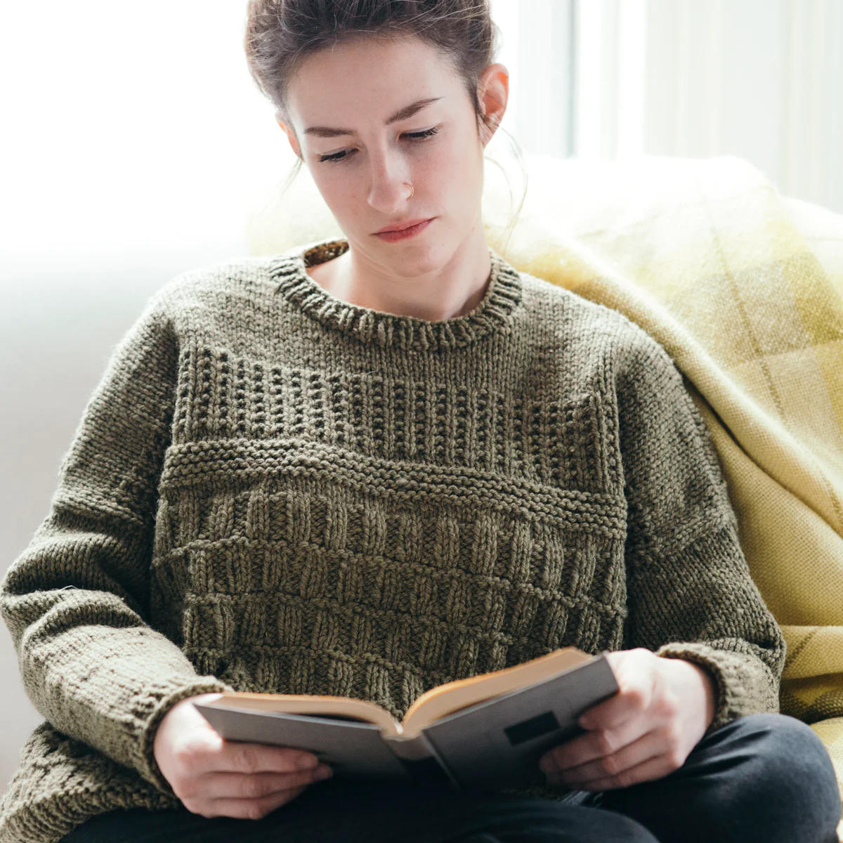 Dunedin Sweater Stone Wool Knitting Pattern – Quince & Co.