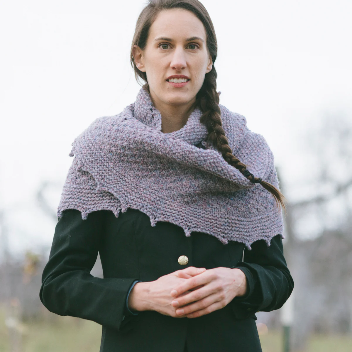 Pearmain Shawl Stone Wool Knitting Pattern – Quince & Co.