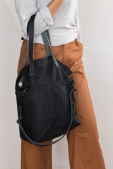 waxed canvas crossbody tote - book - Image 14