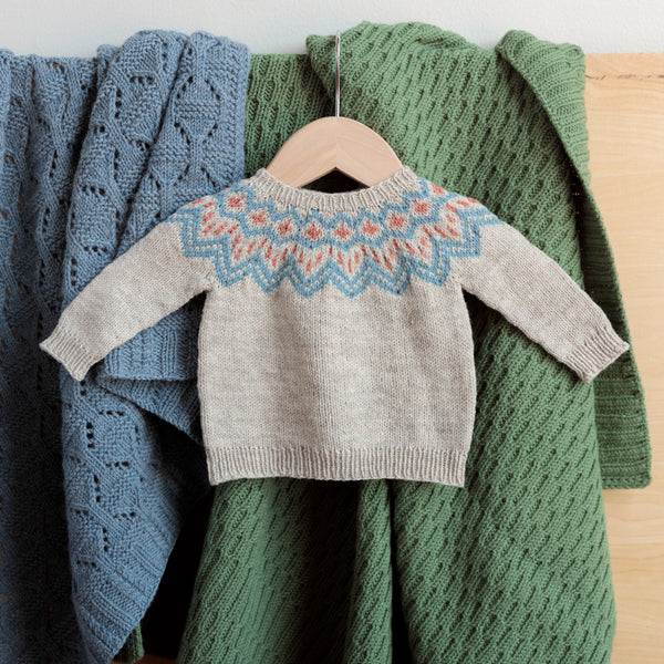 Teasel Baby Sweater Knitting Pattern by Jessica McDonald – Quince