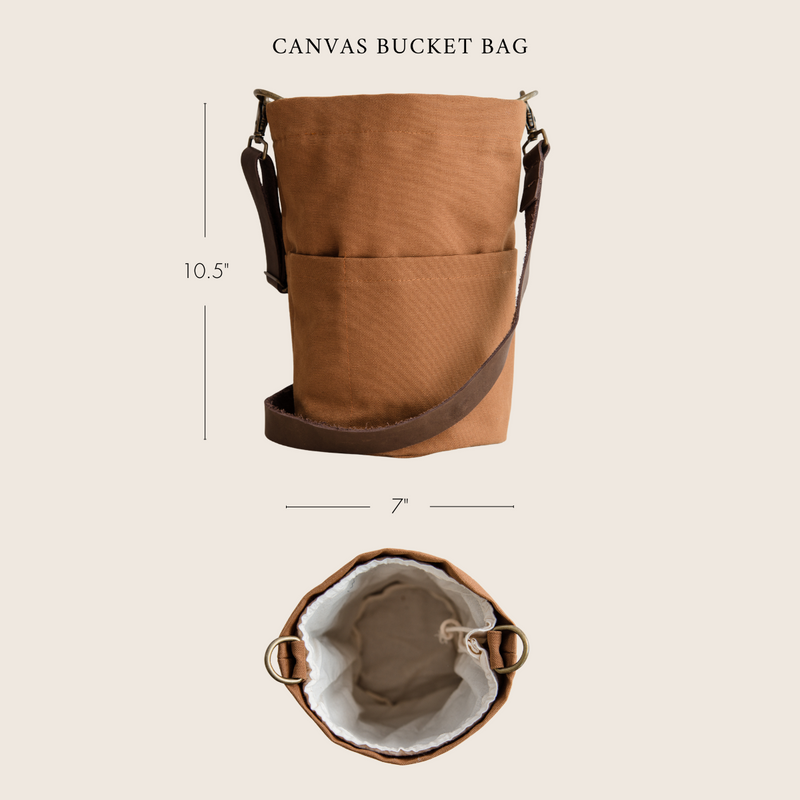 Quince & Co. Waxed Canvas Bucket Bag