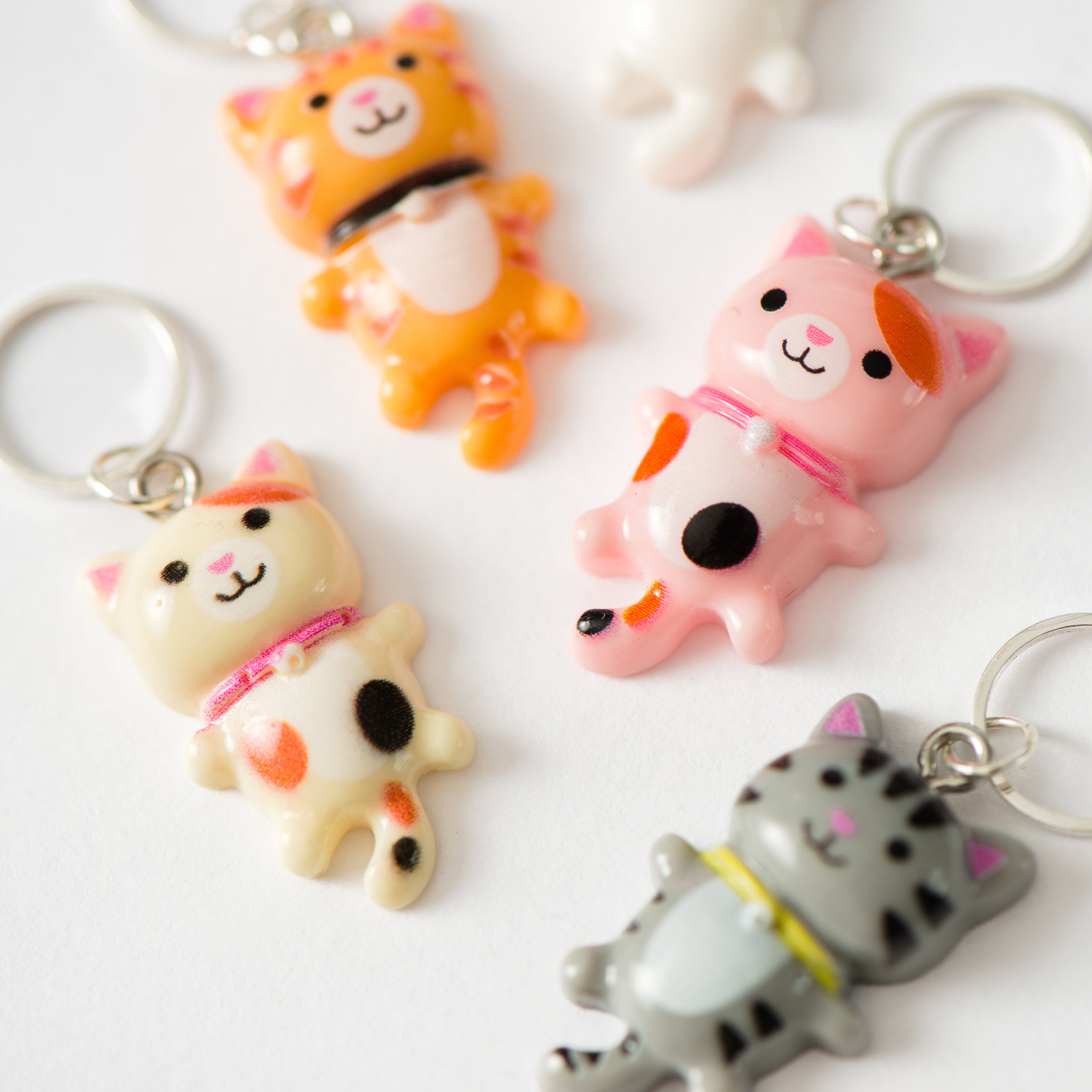 cat stitch markers Quince & Co.