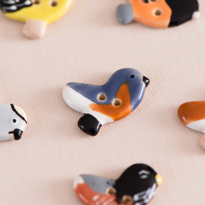 ceramic songbird buttons