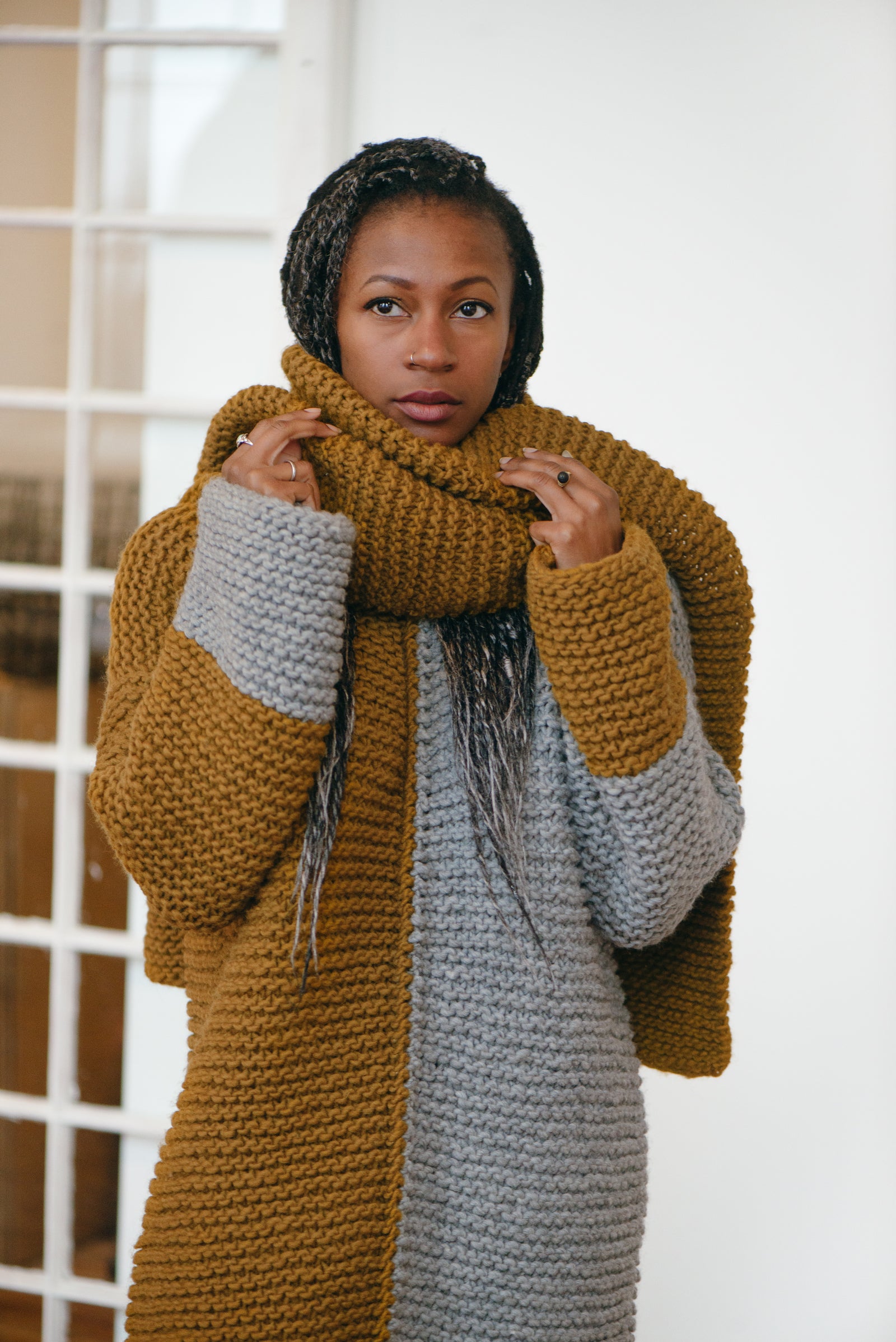 The Rectangle Project #1 / The Scarf Beginner Knitting Pattern