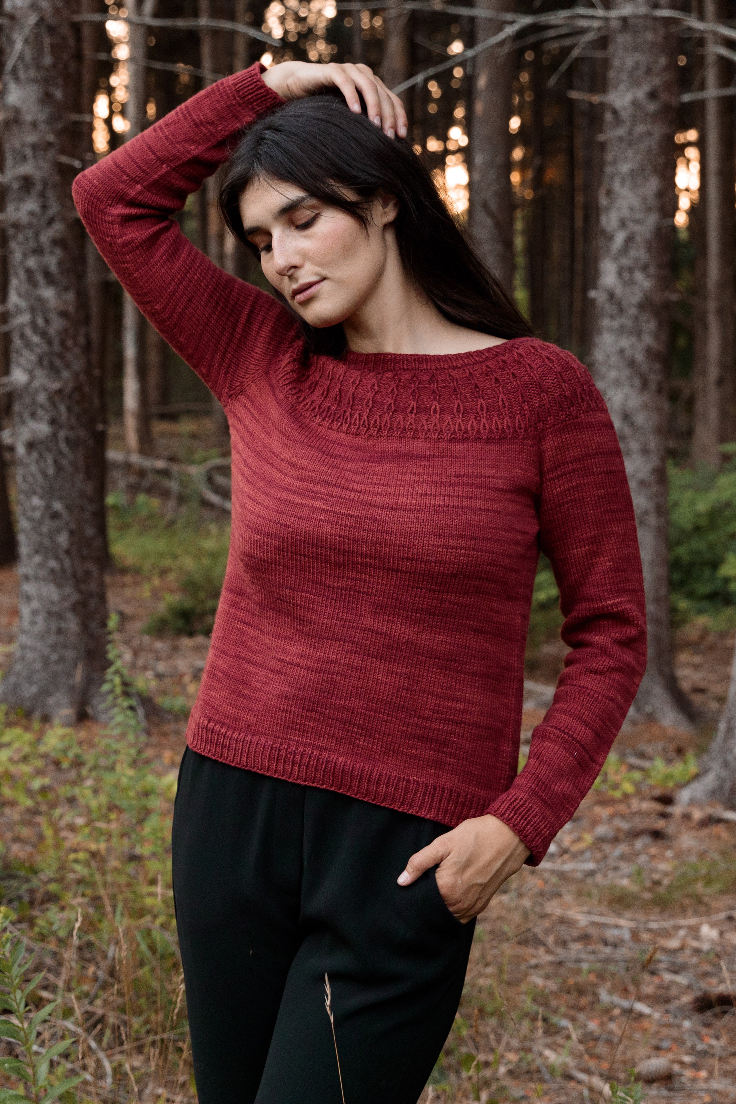 lamella pullover sweater knitting pattern – Quince & Co.
