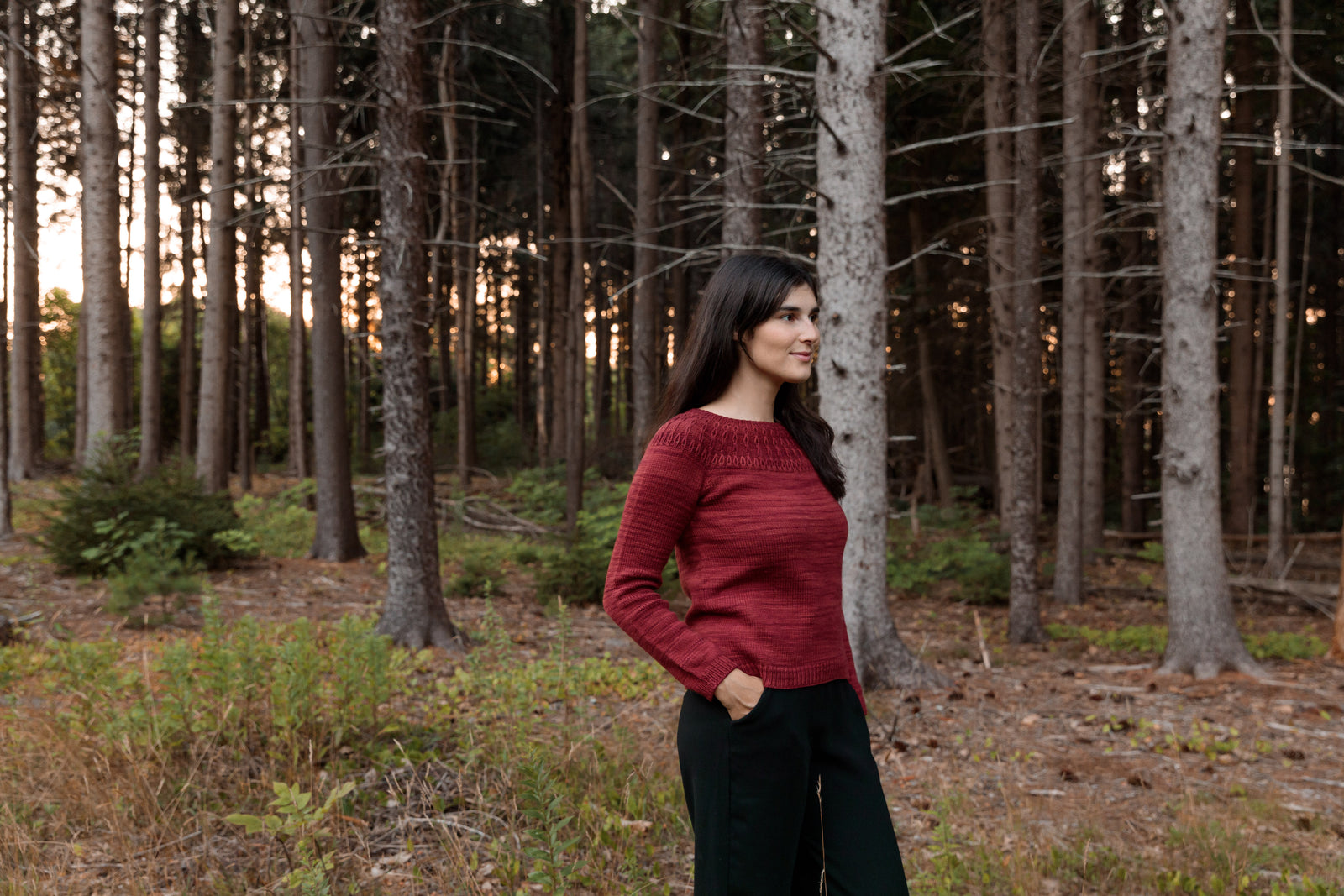 lamella pullover sweater knitting pattern – Quince & Co