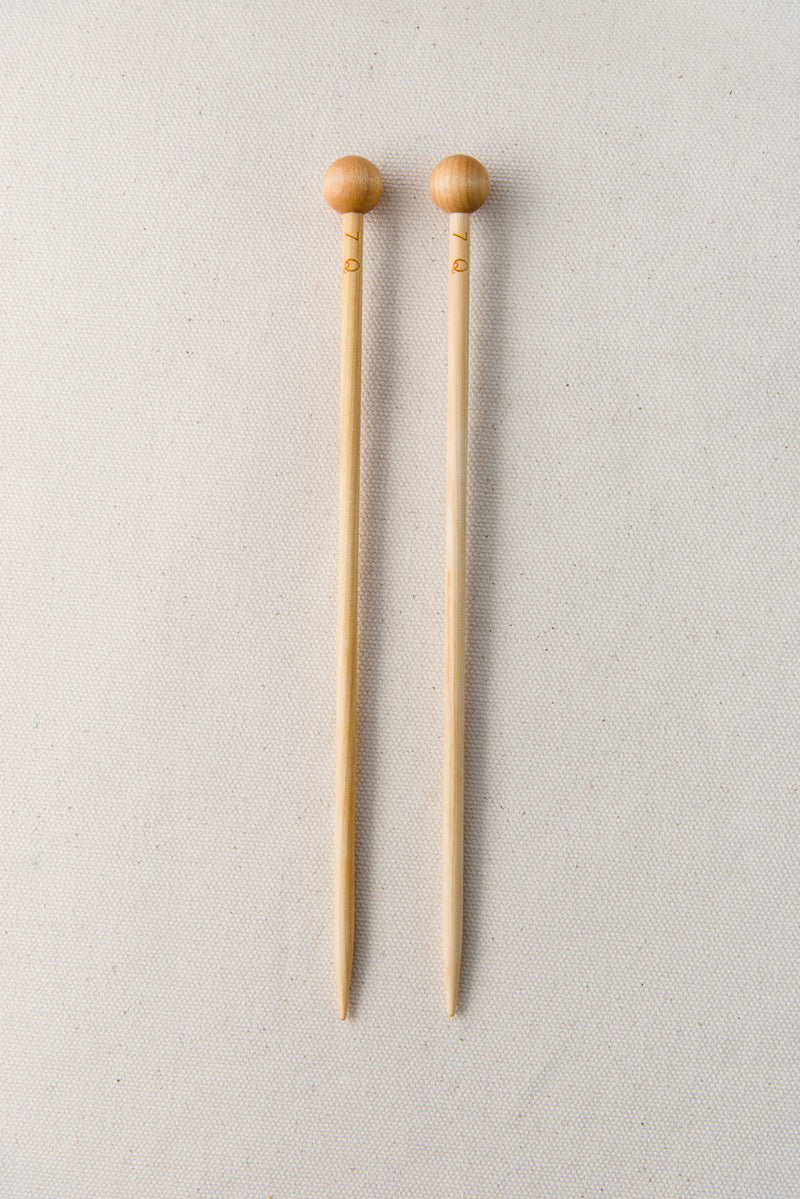 birch 7" straight knitting needles