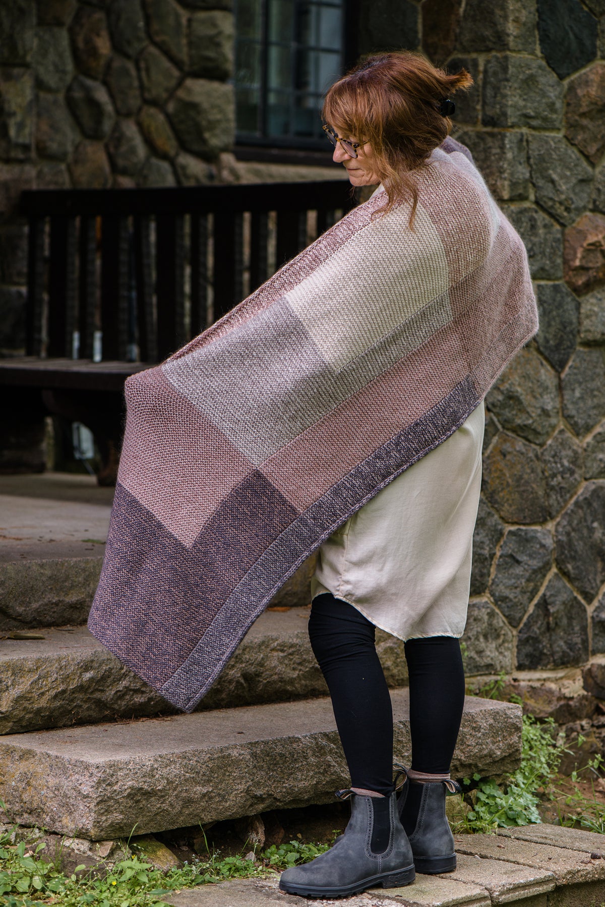 Proun Wrap Knitting Pattern by Katherine Mehls – Quince & Co
