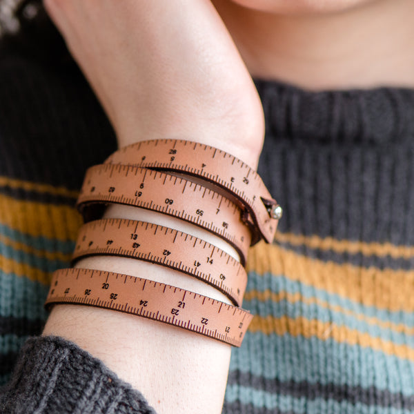 Tape measure bracelet leather store