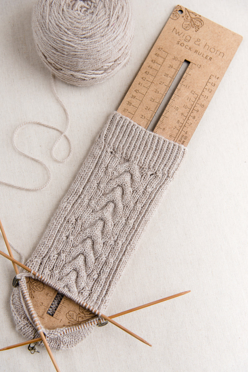Sock Sizing Ruler - Sock Knitting Bracelet Ruler - Twice Sheared Sheep