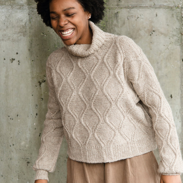 Tessa Pullover Sweater Knitting Pattern by Hanna Maciejewska