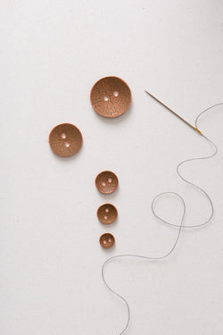 woodgrain copper buttons