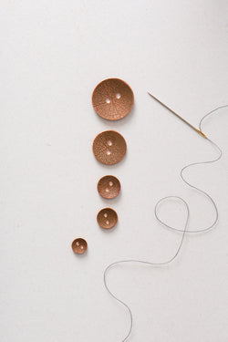 woodgrain copper buttons
