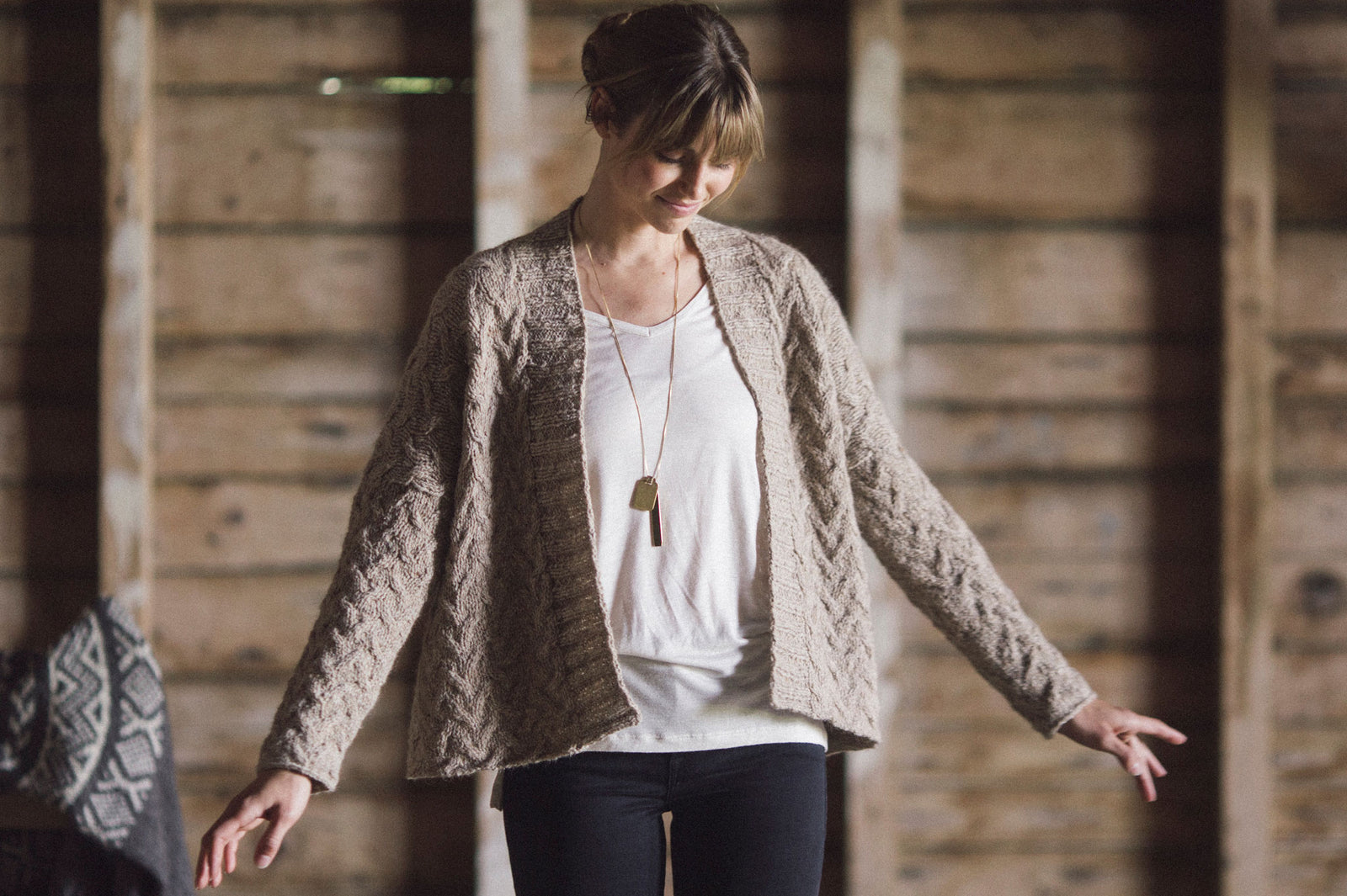 Chestnut Cardi Knitting Pattern by Pam Allen – Quince & Co.