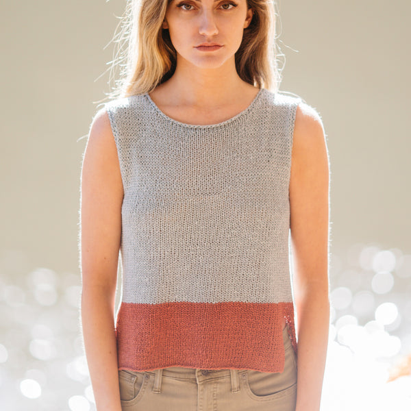euw ○ wave design knit tank-top / ivory Knitted Tank Top Ivory - Ivory | Djerf Avenue