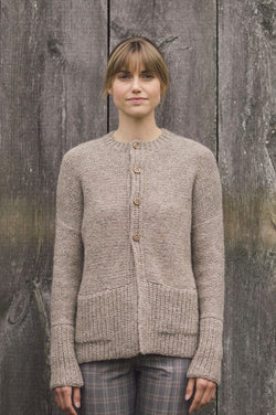 Walnut Cardigan Knitting Pattern by Pam Allen – Quince & Co.